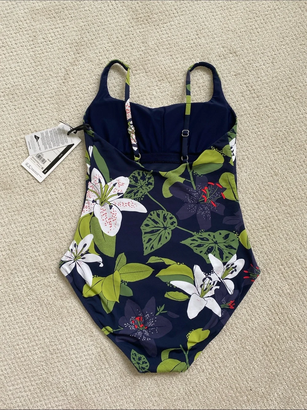 Calia Navy Floral One-Piece Swimsuit